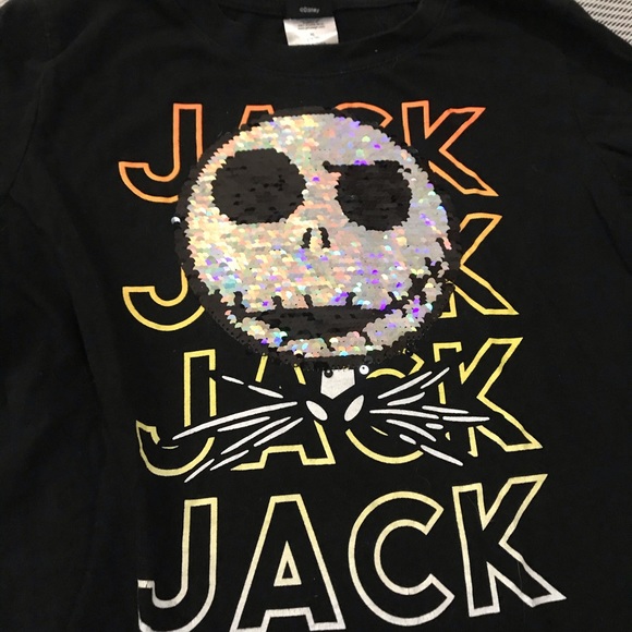 NBC Jack Nightmare Before Christmas sequin 2 way shirt 14/16 Disney parks - Picture 4 of 7